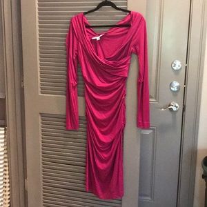 DVF ruched knee-length dress